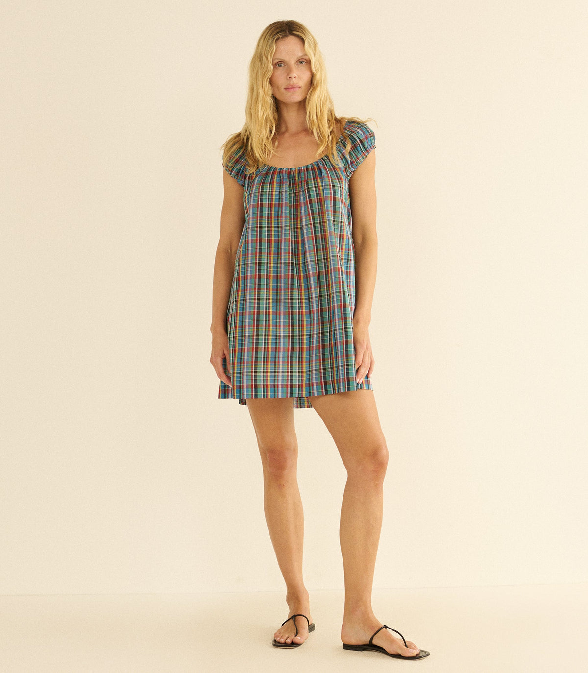 Faye Dress in Alderbrook Plaid - view 2