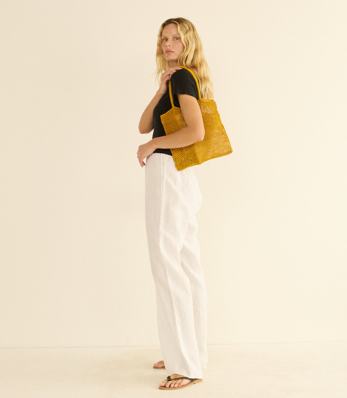 Grande Marion Tote in Mustard Chambira - view 2