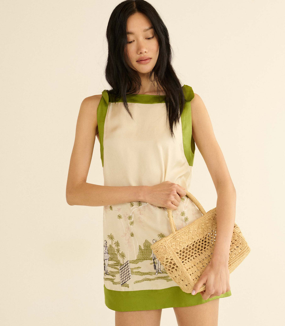 Pranzo Mini Tote in Natural Raffia - view 2